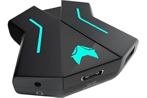 DRAGON SLAY Pro Kam Keyboard and Mouse Adapter, Wired or Wireless (2.4GHz) for Playstation 4 PS4, Xbox One, Xbox 360, Switch, PS3 with 3.5mm Headset Jack