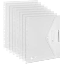 Geponste zakken 12 stuks A4 plastic portefeuilles - 11 gaten