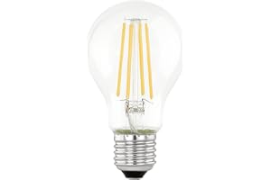 EGLO LED E27 Lampa Dag & Natt, klassisk glödlampa med sensor | LED-lampa med nattljus, 6 watt (motsvarar 60 watt), 806 lumen