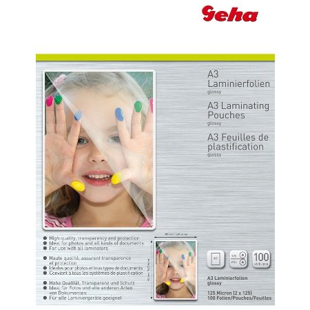 Preisvergleich Produktbild Geha Laminierfolie A3, 125 mic, 100er Pack