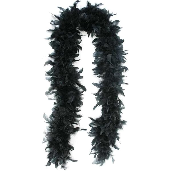 Boa Di Piume Bianche 2 Metri Con Occhiali A Cuore - Costume Anni 20 Per Feste E Carnevale - Foto 10