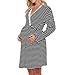 Price comparison product image HOT!!! Women's Maternity Dress Nursing Nightdress for Breastfeeding Nightgown Sleepwear (Black, S)