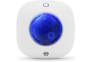 Chuango WS-105 Sirena interna wireless - Allarme antifurto con luce stroboscopica blu lampeggiante - Sistema di sicurezza delle prestazioni per la casa - Volume 90 dB - Compatibile con accessori