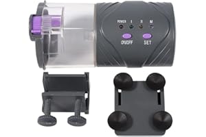 YUMILI Futterautomat Aquarium Zubehoer Fische Futterspender, Batteriebetriebene Automatische Fisch-Futterstation für Aquarien, Futtertimer, Goldfisch Futtermaschine