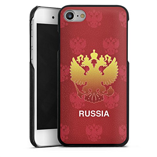 Apple iPhone 7 Lederhülle Leder Case Leder Handyhülle Russland EM Trikot Fußball Europameisterschaft
