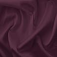 Silky Satin Liquid Fabric Plain Luxury Dress Craft Decoration Drape Dancewear Material 60" – 150cm Wide | Sold per Metre (Aubergiene)