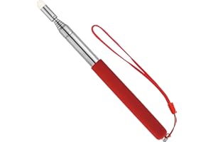 VOVIGGOL Telescopic Teacher Pointer Stick with Hand Lanyard, Teaching Pointer for Classroom, Hand Pointer Extendable Pointer Stick Retractable Pointer Handheld Presenter Whiteboard Pointer (Red)