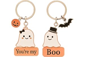 Ximinwzm Boo Basket Gifts, Halloween Gifts Boo Basket Ghost Keychain, Cute Boo Ghost Keychains, Boos Baskets Gifts Keychain for Girlfriend, Valentines Day Hanging Decorations