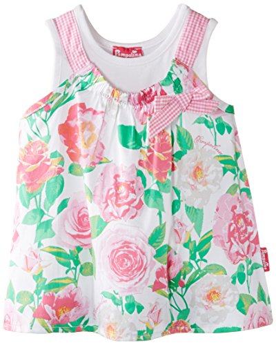Pampolina Baby-Girls Tunic Sleeveless Floral Blouse, Multicoloured (Allover/Multicoloured), 4 Years (Manufacturer Size:104)