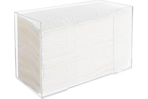 Dasing Papierhandtuchhalter Acryl für Arbeitsplatte, Durchsichtiger Serviettenhalter für Gäste, Geeignet für Z-Falz-, C-Falz oder Mehrfach Gefaltete Papiertücher