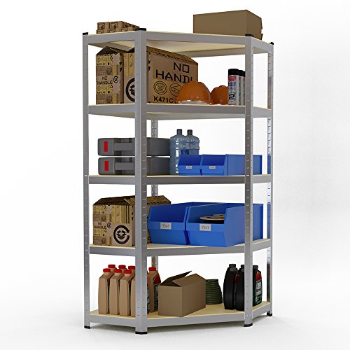 Schwerlastregal Steckregal Eckregal 180x99x77 cm Kellerregal 875 kg Tragkraft Lagerregal Werkstattregal Regal verzinkt - 4