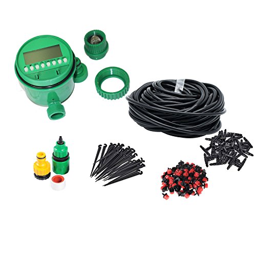 examen Himifuture Kit d'irrigation goutte à goutte, système d'arrosage de jardin, avec tuyau d'arrosage, minuteur et différents systèmes d'arrosage