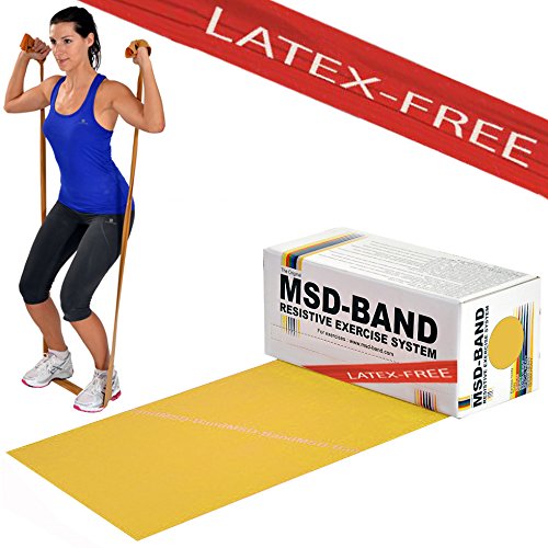 Msd FASCIA Latex Free LEGGERA 5,5 mt Riabilitazione Banda Elastica GIALLA