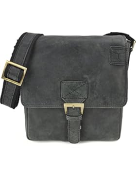 Leder Umhängetasche für Damen Ledertasche für Herren Arbeitstasche aus Leder von URBAN FOREST 20 x 23 x 7 cm