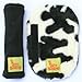 Buggy Snuggle Black Fleece Strap Covers (Cow Fur)