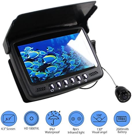 4.3" LCD Fishing Finder with IR Night Vision / Portable 30m 1000TVL HD Fish Finder/ Underwater Fishing Camera by Tiang