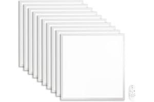 ‎XTEND ECOLIGHT Xtend 10x LED Panel 62x62 dimmbar Neutralweiß 4000K | 40W LED Rasterleuchte LED Einlegeleuchte Rasterdecken | inkl. Trafos Fernbedienung PMMA PLe2.2