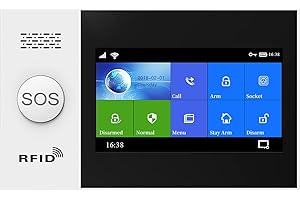 LWOHSI Compatibile con il sistema di allarme di sicurezza domestica con schermo full touch PG107 da 4,3 pollici. Funziona con Alexa e Google per la casa e l'appartamento.