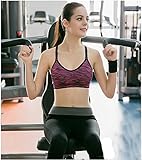 DODOING Komfort Damen Starker Halt Gepolsterter Push up Ohne Buegel Sport BH Bustier Stretch Workout Yoga BH Sport Fitness BH Tank Top Schulterfrei - 4