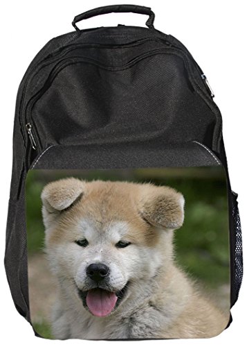 Preisvergleich Produktbild +++ AKITA INU - Schwarzer RUCKSACK Rucksäcke Backpack Bag - AKI 06