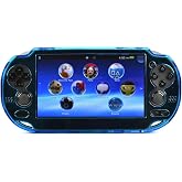 COSMOS &reg; Playstation PS VITA 1000 i&ccedil;in A&ccedil;ık Mavi koruma sert kılıf, Oval Start &amp; Select butonuna uyar