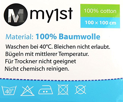 Baby Badehandtuch mit Kapuze in weicher Baumwolle – Kinder Kapuzenhandtuch – Warm und kuschliger Baby Poncho – 100x100cm – Bär - 5