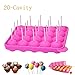 Produktbild Newthinking Cakepopform, für Cupcakes, Backform mit 20 Mulden, BPA-frei, lebensmittelecht, für Süßigkeiten, Gelee und Schokolade, antihaftbeschichtet, 20 Stiele, Pink