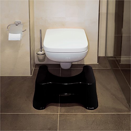 beneproducts® Der Erleichterungshelfer – Toilettenhocker – WC Hocker schwarz – Trittschemel – Badhocker – Hocker für Erwachsene & Kinder – für Darmsanierung geeignet – Prävention gegen Darmkrankheiten - 2