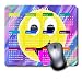 Produktbild Mauspad für Gaming, Komfortables Mauspad, gummierte Unterseite, Rutschfest für Computer, Laptop, personalisierbar, rechteckig, 2019 Kalender Emoji Hologramm