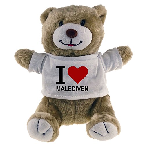 Preisvergleich Produktbild Kuscheltier Bär Classic I Love Malediven beige