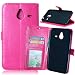 Produktbild Nancen Nokia Microsoft Lumia 640 XL (5,7 Zoll) Lederhülle Neu Style Acht Farbe Weich PU Flip Case Ledertasche / Schutz Etui, Einfach Vintage Kollektion Karten Slot Foto Wallet Hülle Handy Tasche Zubehör