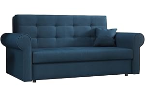 ‎MIRJAN24 Mirjan24 Schlafsofa Viva Silver III mit Bettkasten, Bettsofa mit abgerundete Armlehnen, 3 Sitzer Polstersofa mit Schlaffunktion, Sofagarnitur inkl. Kissen, Sofa, Wohnlandschaft (Mono 241)