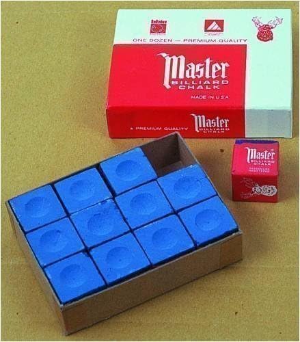 GamePoint Original USA Billard Chalk, 12 Piezas de cartón (Azul/Verde/Rojo/Gris)