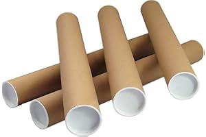 Globe Packaging 5 x A4 QUALITY POSTAL TUBES POSTER 240mm x 50mm ROLLS + END CAPS