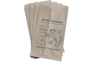 PGV 100 Bioabfal First Paper Brown 9.5 L Biomüllt Üten Bin Bags Rubbish Bags Organic Compost Bags 20/16 X 36 cm