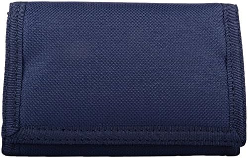 WYE LEATHERMens/Boys Canvas Style Bi-Fold Ripper Fastening Money/Coin Holder/Wallet - Navy