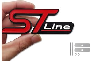 VICHEN Emblema in metallo per auto ST Line, per griglia anteriore, decorazione della carrozzeria, adesivo (per griglia del radiatore)