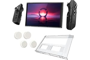 LILITOK Funda rígida para Lenovo Legion Go Monitor con 2 pares de tapas de agarre para Legion Go (transparente)