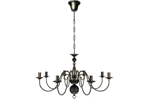 vidaXL Kronleuchter Metall Antik 8-flammig Pendelleuchte Deckenlampe Lüster