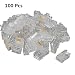 Produktbild homiki Anschluss RJ45, 100 pcs Cat 5e RJ45 geschirmt Anschluss Crimpzange RJ45 8P8 C STP Kabel Netzwerk Ethernet Crimpzange Plug Crimp vergoldet