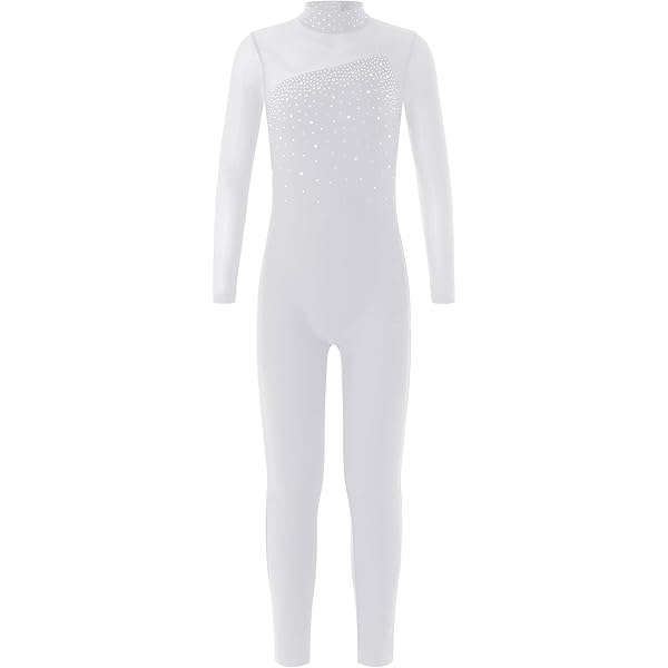 Abito Da Ballo Con Strass Per Bambine - Manica Lunga E Scollo Tondo | Perfecto Per Ginnastica E Danza - Foto 9