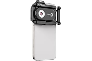 Evil Eye 300X Handy Mikroskop, Telefonmikroskop mit CPL, 18 LED-Licht, 19 Beleuchtungsmodi, Mikroskop Handy UV-Licht & Universalclip Für Android/iPhone, Ideal Für Gärtner, Uhren & Schmuckliebhaber