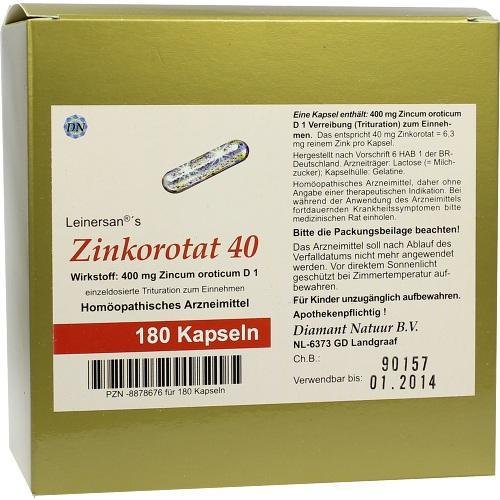 Preisvergleich Produktbild ZINKOROTAT 40 Leinersan Kapseln 180 St Kapseln