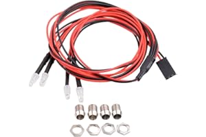 ALINUOYQ Lot de 4 ampoules LED 3 mm pour voiture télécommandée 1/12 1/18 1/10 1/8 axial Scx10 Traxxas