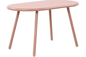 CLP Table Basse Velva I Table de Salon Ovale pour l'extérieur et l'intérieur I Table de Jardin résistante aux intempéries et aux UV, Couleur:Rose