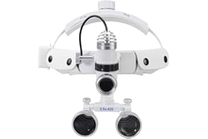 FUNCHIC 5W LED Dental Headlight Dental Binocular Loupes Glasses Magnifier 3.5X Dentist Headlamp Head Light Lamp