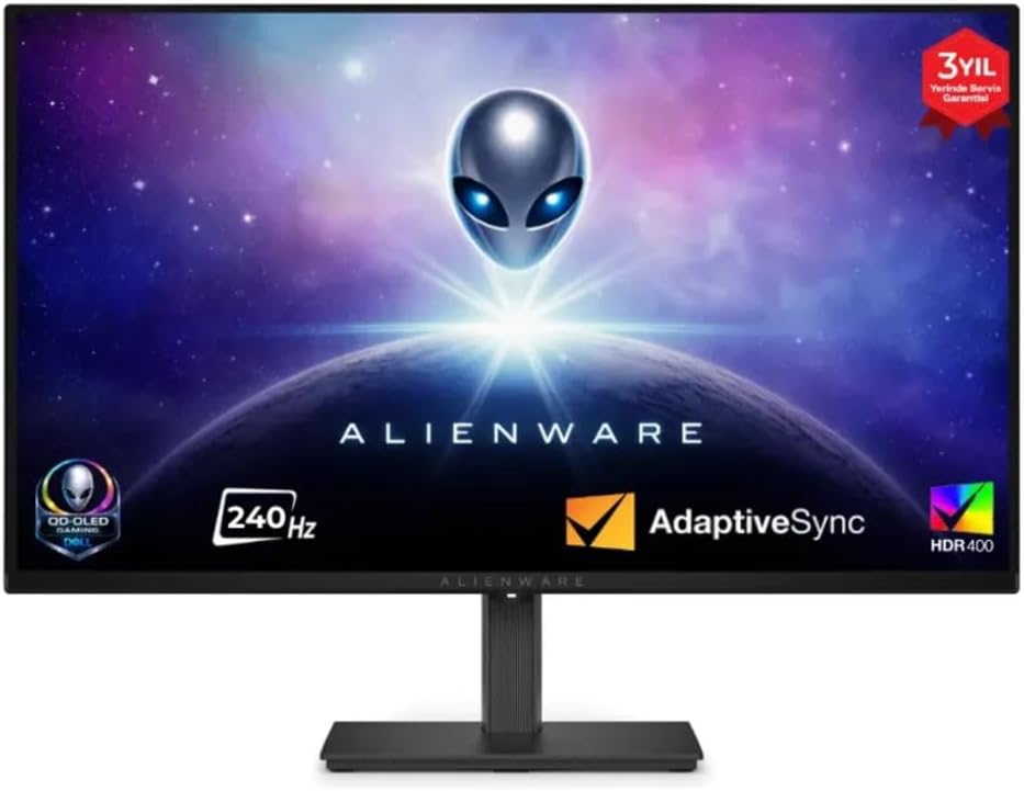 Dell Alienware AW2726DM 27 2560x1440 WQHD 240Hz 0.03 ms HDMI DP Adaptive Sync QD-OLED Gaming Monitör