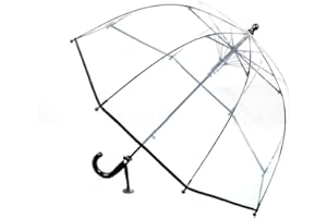 Chesoon Parapluie transparent à bulles à ouverture automatique avec poignée incurvée facile à prendre en main - Surface transparente pour garçons et filles âgés de 3 à 8 ans