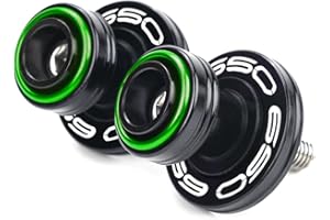 LLIDFONK Per Kawasaki Z650 Z 650 RS Ninja650 ninja650 2017 – 2025 VERSYS650 2015 – 2025 8 mm accessori moto in alluminio per forcella, bobine Slider Stand viti (verde)