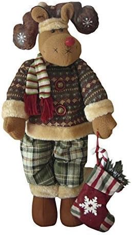Large Plush Standing Reindeer Christmas Figure (24")